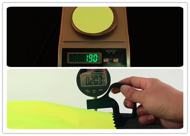 PU Milky покрытые 3000MM флуоресцирования ISO 20471 EN материала поли Оксфорда ткани 300D водоустойчивый