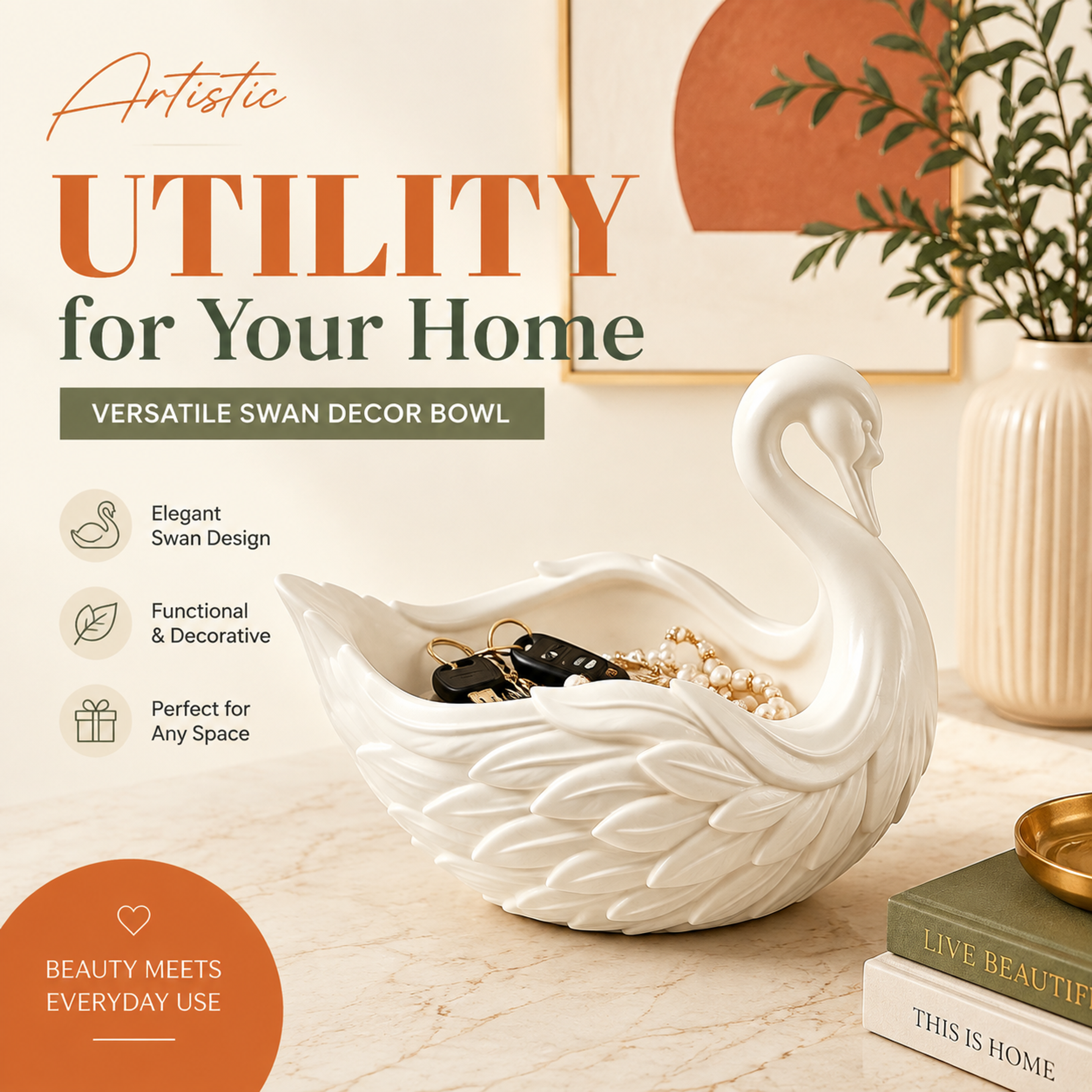Textured 3d Printed Home Decor Small Decorative Bird Shaped Container