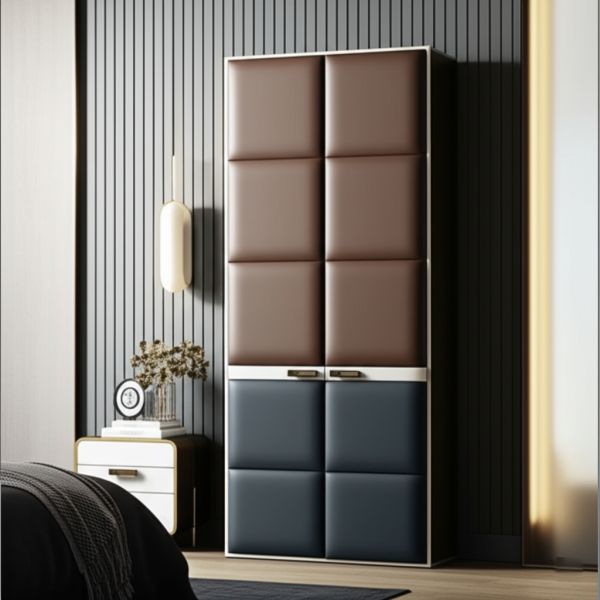Customizable Shaker Bedroom Wardrobe Doors Double Swing Design Mildew Resistant
