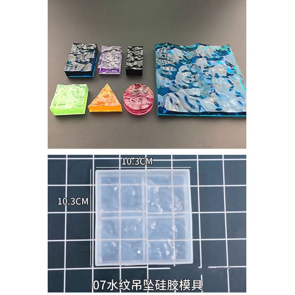 DIY crystal dropper silicone mold baking cake mold ocean water pattern table decoration grinding tool high mirror surface
