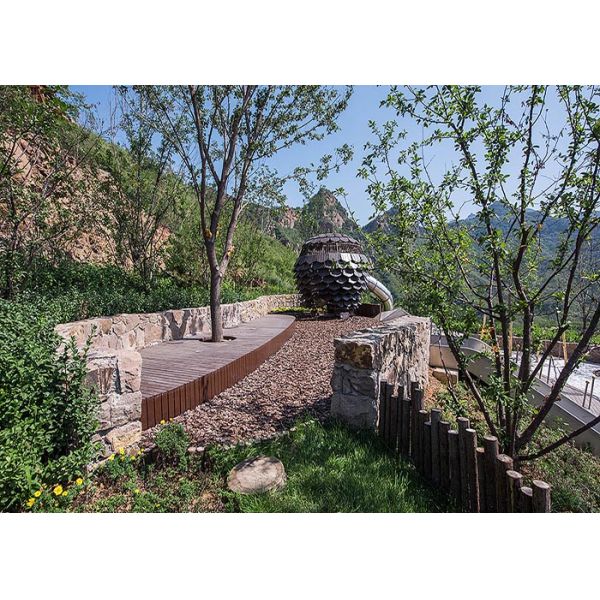 Wood Outdoor Playground Equipment Forest Adult Playground