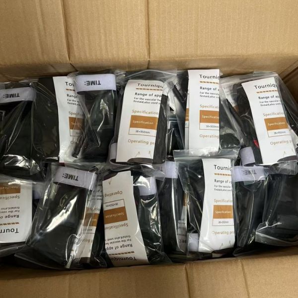 Dansky High Quality Black Cat Thicker Rod Tourniquet Eco-Friendly 100% Nylon Strong Adhesive Manual Hook and Loop Tape