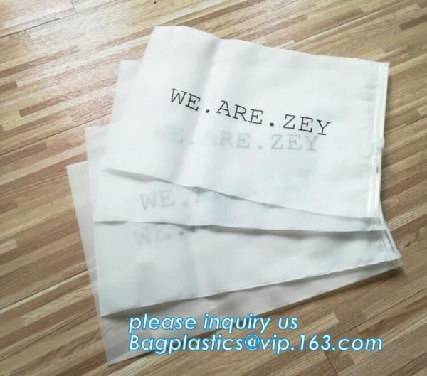 Custom Print Soft Matte CPE Swimwear Clothes Package Slider Zipper Wet Bag,Eco-friendly Transparent swimwear packaging e