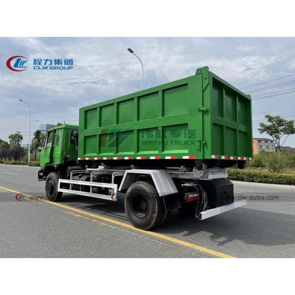 Dongfeng 153 Hydraulic Hook Lift Garbage Truck With 10m3 12m3 Container 