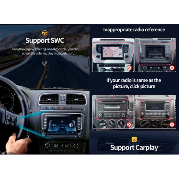 2Din VW Car Radio Passat B6 Android Мультимедиа Android 10 Vw Golf Radio Ай Голос Контро