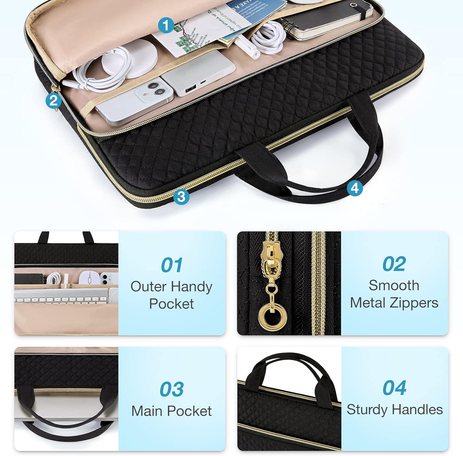 Protective Sleeve case for MacBook Pro 16 Inch,15.6 Inch Notebook Laptop with Shoulder Strap Pocket and Handle LBX0117-2 Wholesale OEM/ODM/Private Label