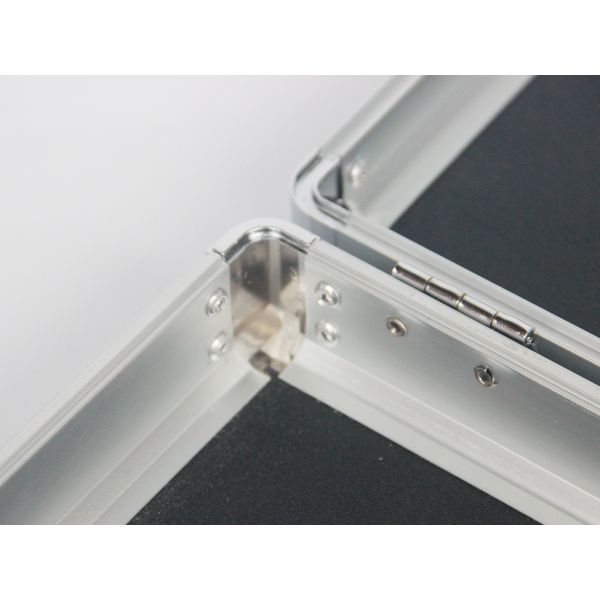 Silver Small Aluminum Hard Case With 180 Degree Open Easy Transport