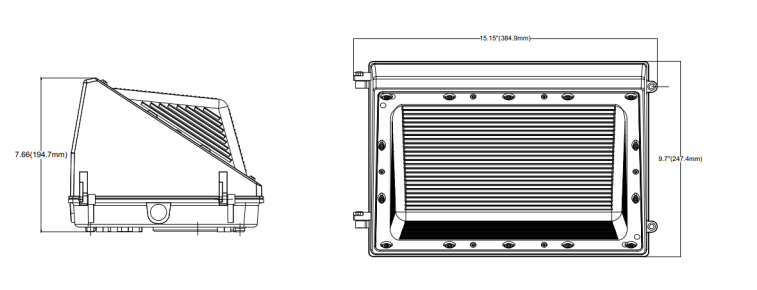 Luz de pared exterior LED de 120 vatios Luz de pared exterior