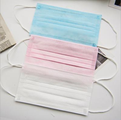 Multiple Color Disposable Face Mask Non Woven Size 17 * 9.7cm Anti Dust