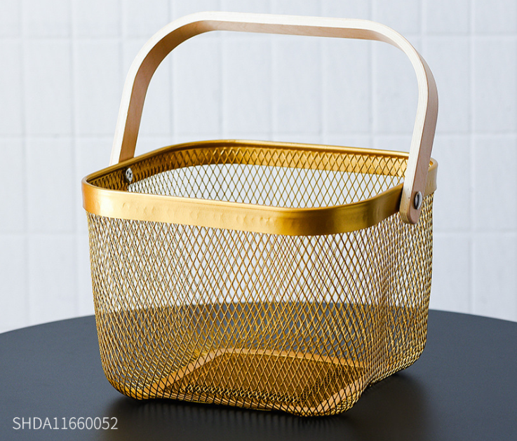 25cm Length Hand Held 550G Black Metal Fruit Bowl