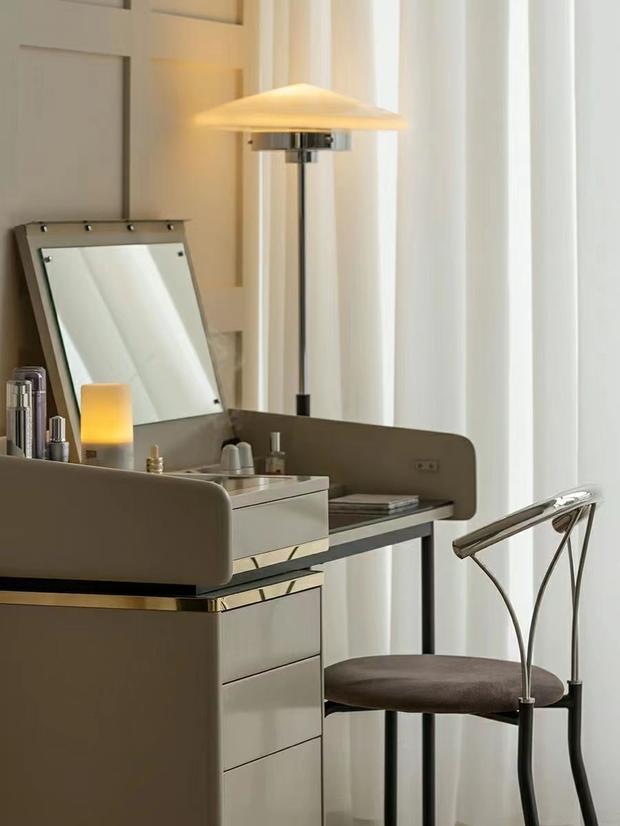 Rock Plate Modern Makeup Table Luxury Dressing Table With Drawers Hotel Bedroom