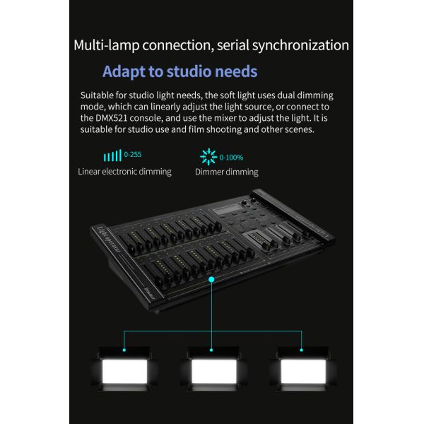 TYSTVideo LED740 160W LED Panel Blanda de la luz de vídeo perfecta para la estación de televisión / videos de estudio