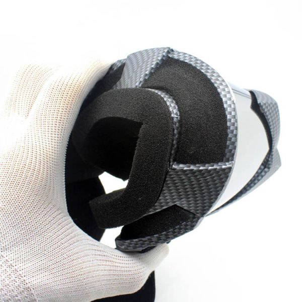 Custom Selling Carbon Fiber Pattern Motorcycle Goggles with TPU Frame and PC Lens