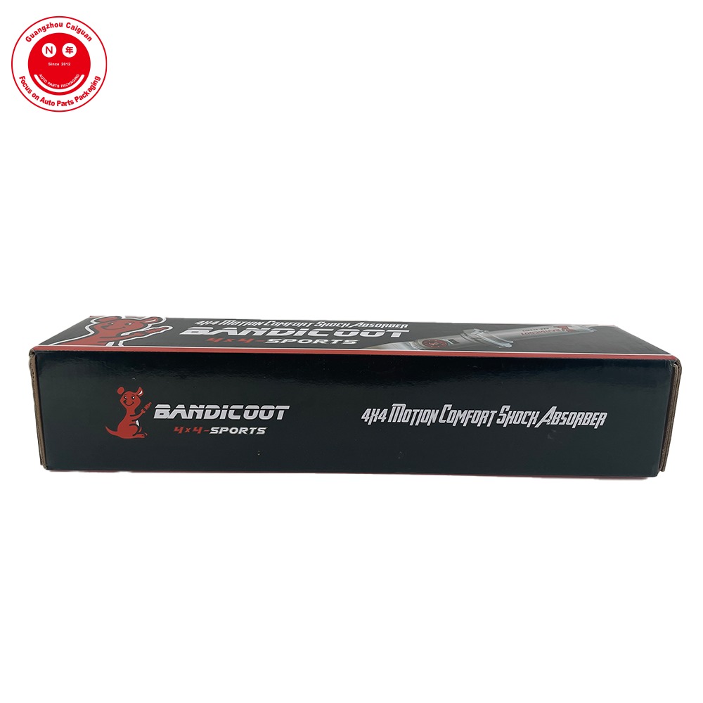 High End Auto Parts Shock Absorber Black Packaging Paper Box Custom Box With Logo