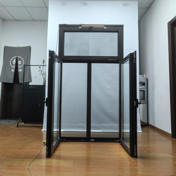 Waterproof Soundproof Aluminum Door Pivot Hinge  Double Hinged Aluminium Doors