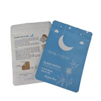 Logotipo personalizado de plástico de três lados fechado Saquete pequeno para remendo de sono Sacos Mylar refeitáveis para remendo de mamilo