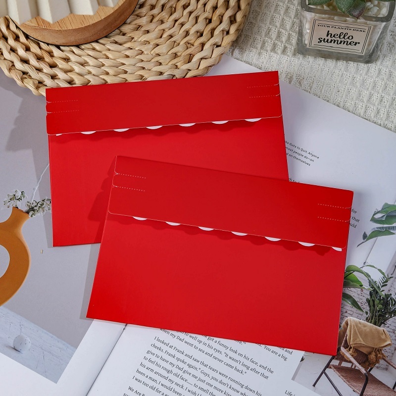 Decorative Scalloped Flap Peel And Seal Paper Envelopes For Greeting Cards