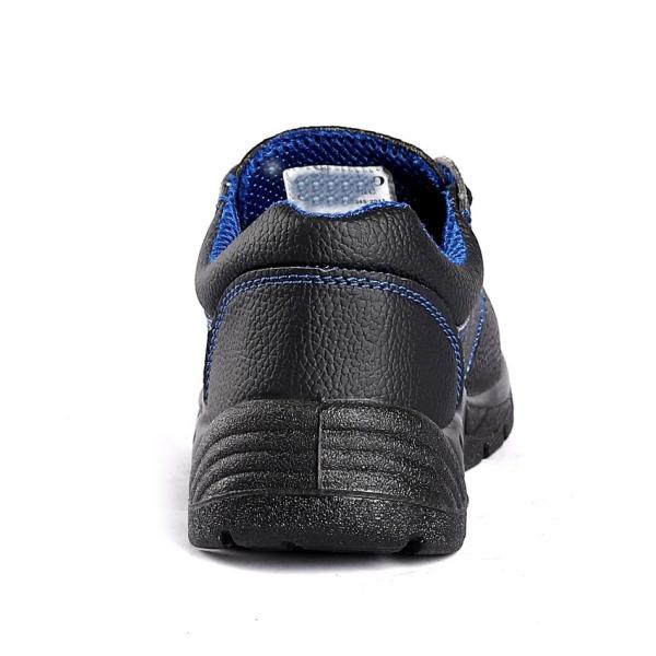 Mesh Metal Leather PU Sole Steel Toe Protection Brand Work Safety Black Non Slip Shoes