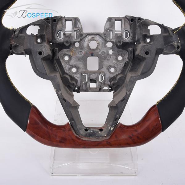 Custom Mahogany Ford Carbon Fiber Steering Wheel Smooth Leather F150