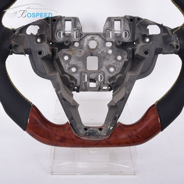 Custom Mahogany Ford Carbon Fiber Steering Wheel Smooth Leather F150