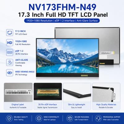 1920x1080 Laptop LCD Screen 17.3 Inch eDP LCD Panel Anti Glare Replacement