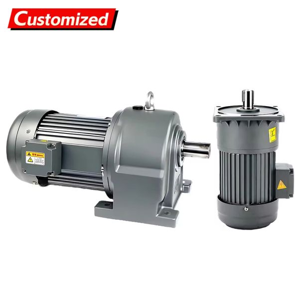 CE Certified AC Geared Motor 100W~7.5KW Single-Phase/Three-Phase Adjustable Speed Gear Reducer Motor