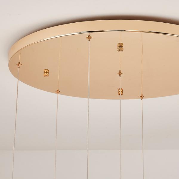 Luxury Crystal Chandelier For Staircase Led Home Decor Light Fixture Modern Creative Rings Chandelier(WH-NC-53)