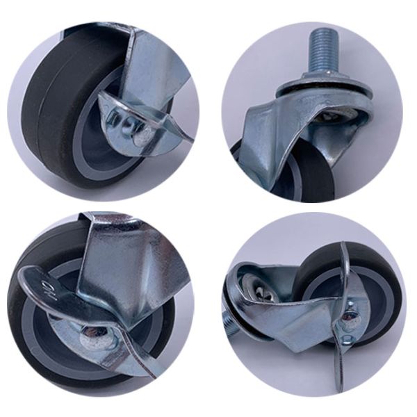 3 колесо рицинуса шарнирного соединения обязанности света проступи дюйма TPR с ядром PP