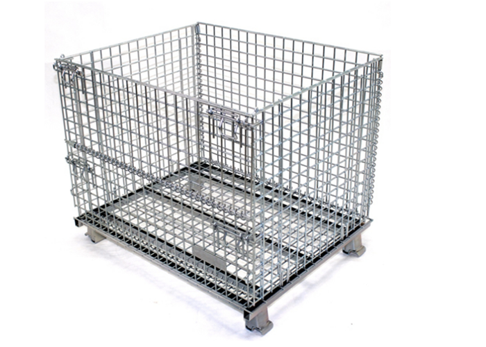Professional Metal Cage Containers / Galvanised Steel Cages For Storage