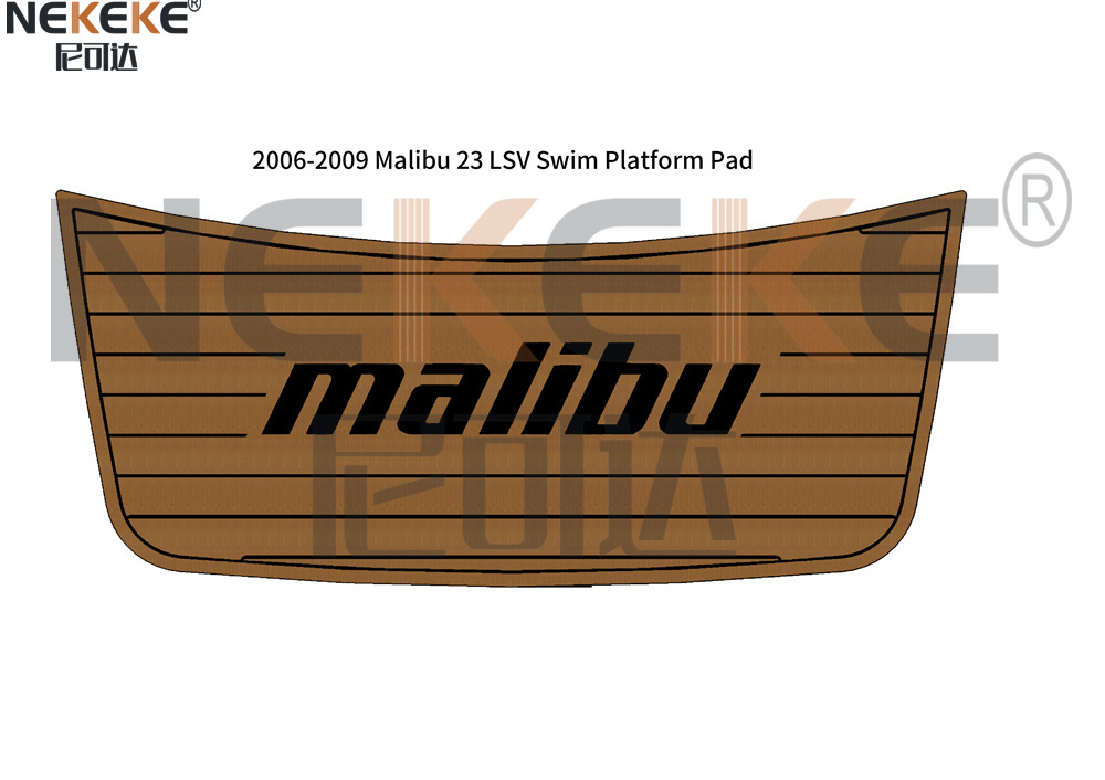 Malibu 23 LSV 2006-2009 Swim Platform EVA Faux Teak Deck Mat Marine Flooring Pad