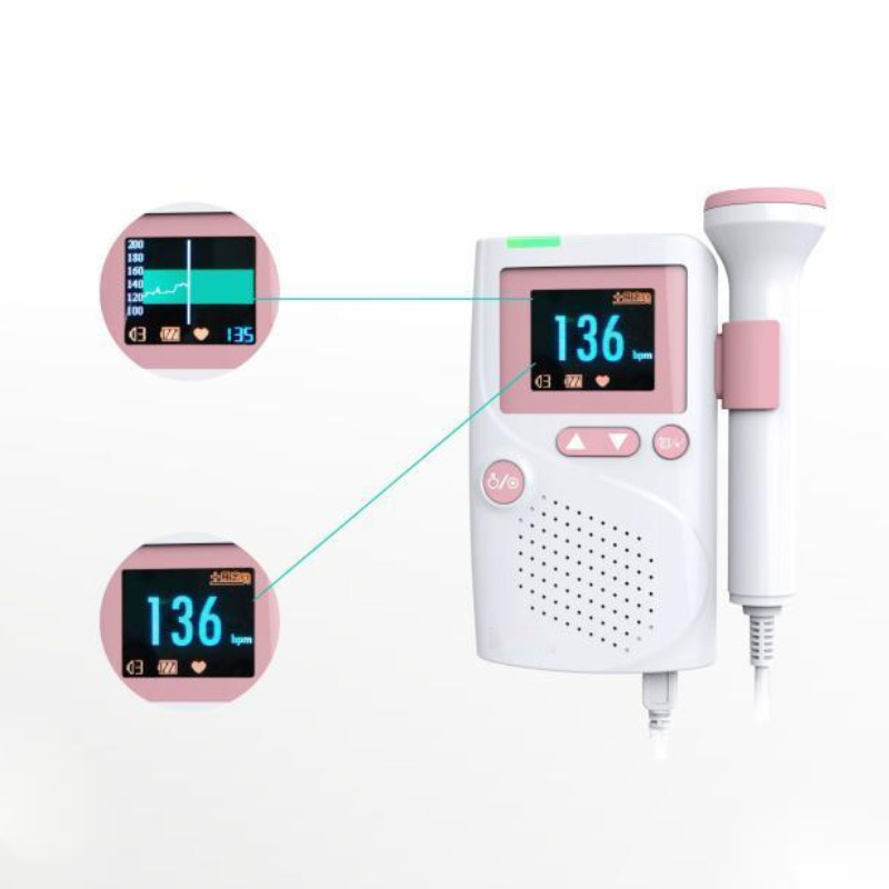 Waterproof Medical Ultrasonic High Fidelity Sound Cardiology CE Ultrasound Infant Baby Portable Heart Monitor Fetal Doppler Heartbeat
