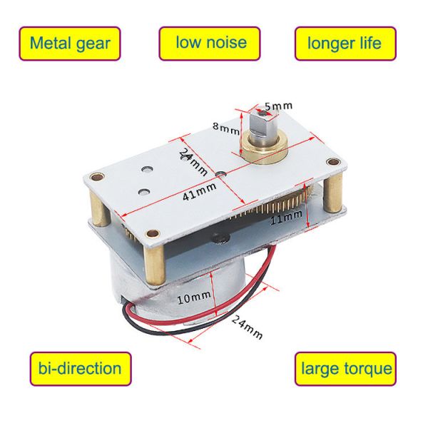 27RPM DC Worm Gear Motor 6V Tiny Metal Gear Motor For Gas Valve