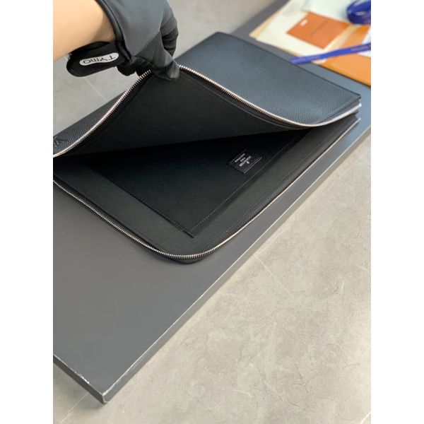 Designer Louis Vuitton Pochette Jour GM Cuir Taurillon Leather In Black Noir Purses