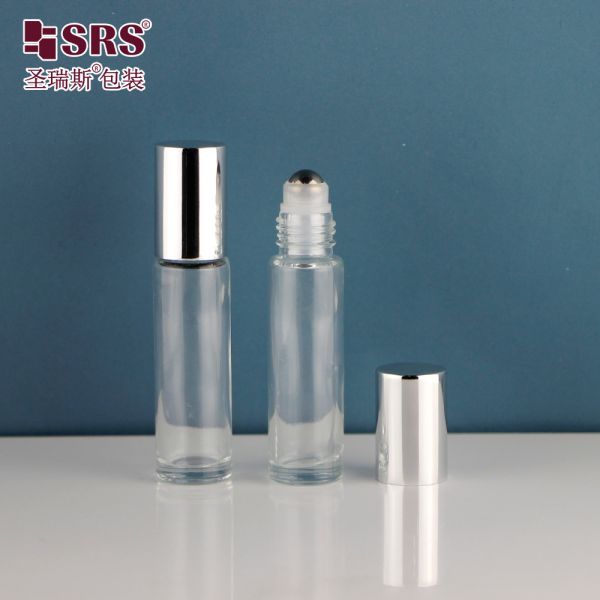 Glass Aluminum Wall Roll On Bottle For Personal Care 10ml Capacity Customizable Color / Logo Anti Acne