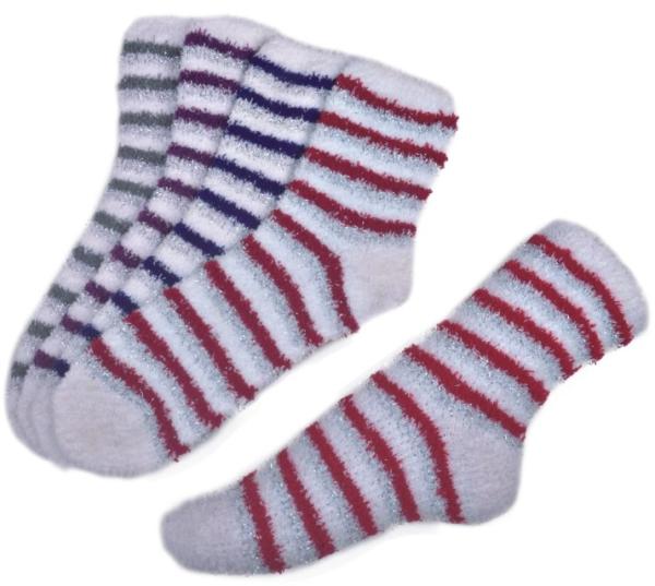 Stripe pattern ,Aloe Infused SPA Socks polyester plush therapy spa sock