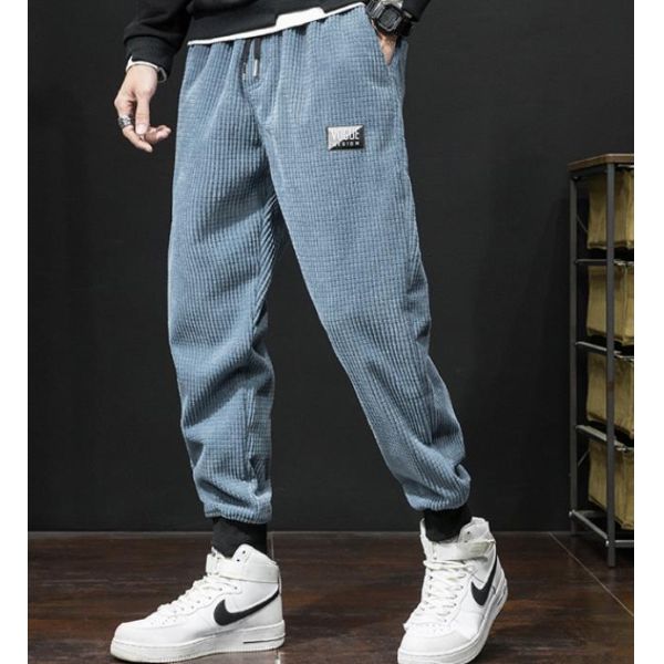 Custom Clothing Factory China Men'S Casual Corduroy Trousers Long Pants With Drawstring