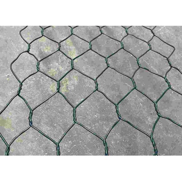 PVC 2.7mm 80mmx100mm покрыл ячеистую сеть Gabion для предохранения от Riverway