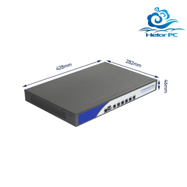 Un serveur de pare-feu Intel à double canal DDR3L avec 6 RJ45 LAN MSATA et console RJ45