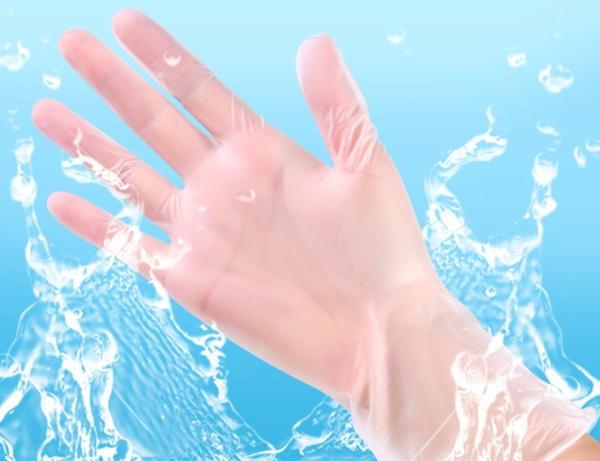 Industrial Vinyl Gloves / Pvc Gloves Disposable Gloves Blue / Black And Clear