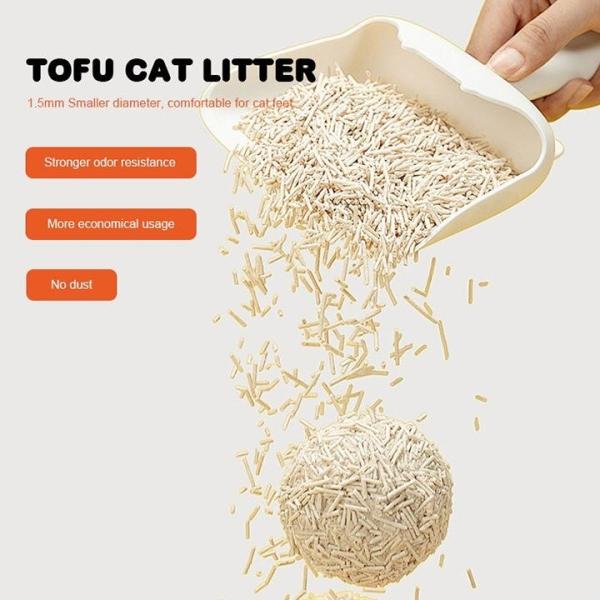 High Absorption Tofu Cat Litter Dust Free Strong Odor Control Environmentally Friendly