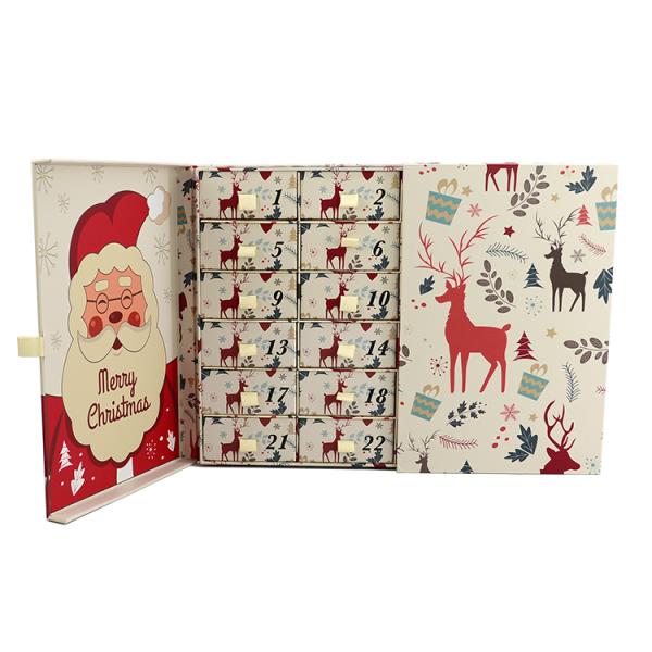 Customized Santa Claus Element Christmas Double Door Magnetic Gift Box