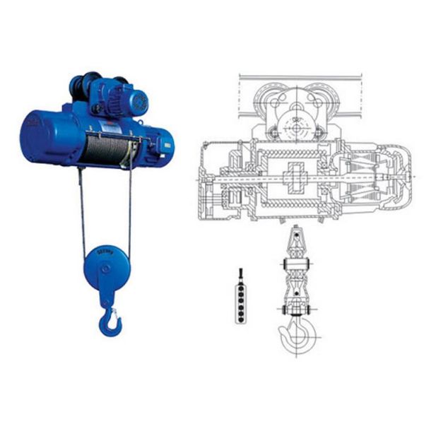 380V - 440V Voltage Electric Wire Rope Hoist Two Halves Rope Guider Ensuring Easy Accessibility
