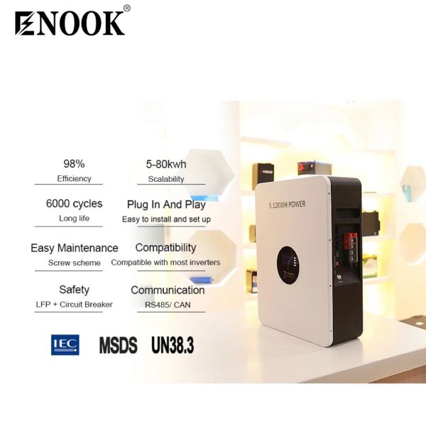 Certified Smart Lithium Ion Home Energy Storage Battery 5.12kwh Power OEM/ODM Accepted