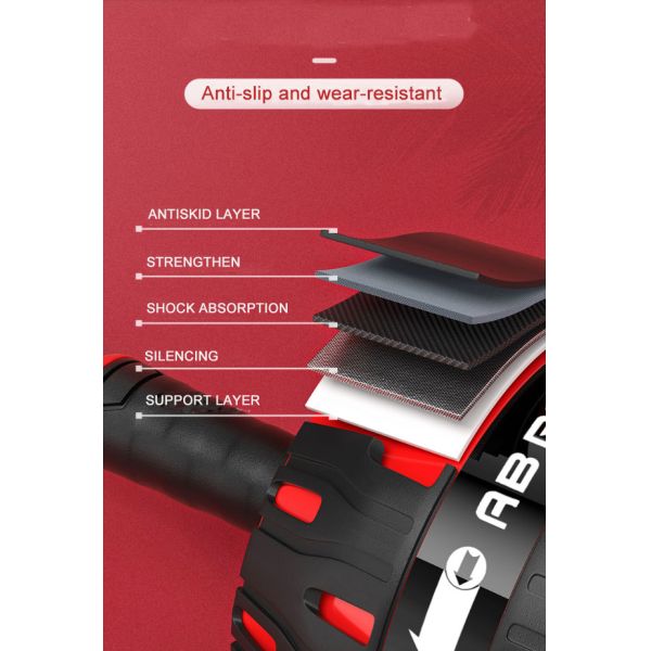 Безшумный сверхмощный ролик Ab расширить подбрюшную тренировку талии колеса ролика живота