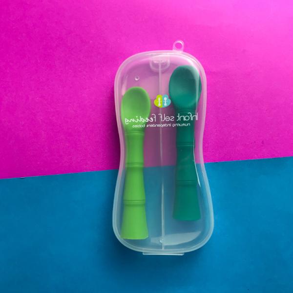 Plain BPA Free Baby Silicone Products Bamboo Spoon Customized Sizes