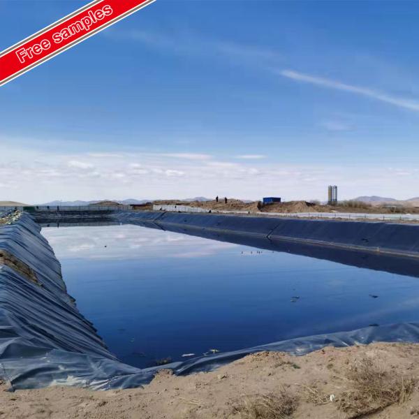 1mm 1.5mm HDPE Geomembrane Fish Pond Liner for Fish Farming in Black White Green Blue