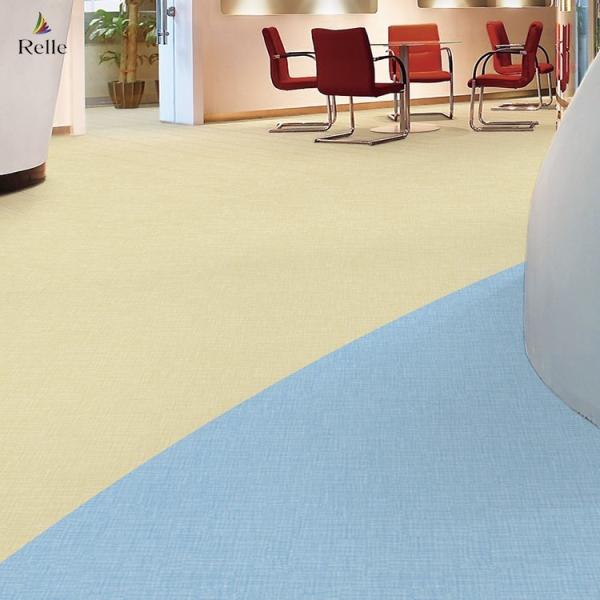 Yellow Heterogeneous Flooring Carpet Vinyl Floor Sheet Roll 2000mm Width