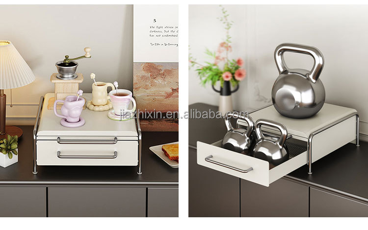 New 2 Tier Coffee Machine Capsule Holder with Pull-out Board  Nespresso Pod Storage Box Tea Bag Plate Rack Mug Organizer Drawer