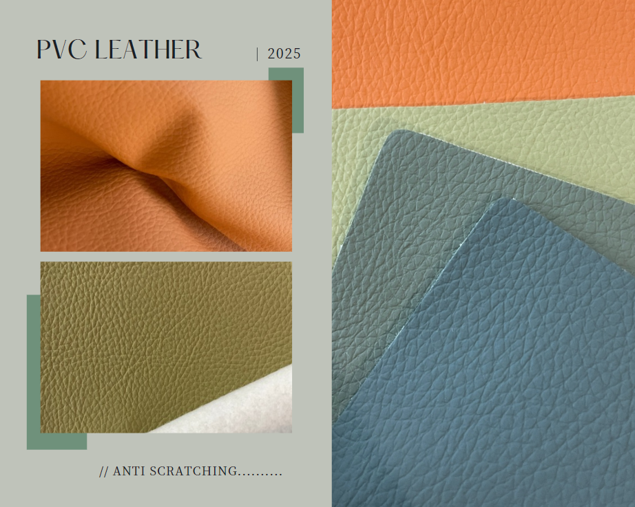 Small Lichi Pattern 1.4mm PVC Leather - Abrasion Resistant For Indoor Furniture