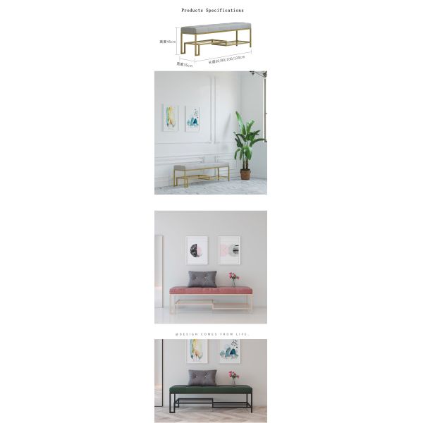 Versatile Long Bench Cushion Shoes Storage Rack for Entrance and Outdoor Environment